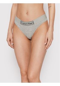 Calvin Klein Underwear Stringi 000QF6774E Szary. Kolor: szary. Materiał: bawełna