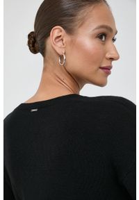 Liu Jo sweter z domieszką kaszmiru kolor czarny lekki. Kolor: czarny. Materiał: kaszmir. Długość rękawa: długi rękaw. Długość: długie #4