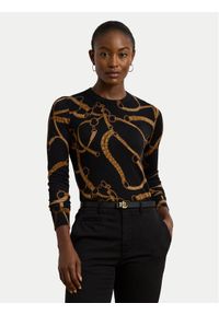 Lauren Ralph Lauren - LAUREN RALPH LAUREN Bluzka 200971373001 Czarny Slim Fit. Kolor: czarny. Materiał: bawełna