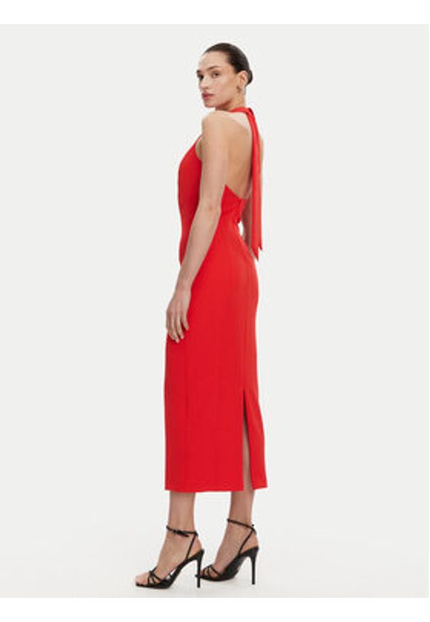 ACCESS FASHION Sukienka koktajlowa 53-3403-218 Czerwony Regular Fit. Kolor: czerwony. Materiał: syntetyk. Styl: wizytowy