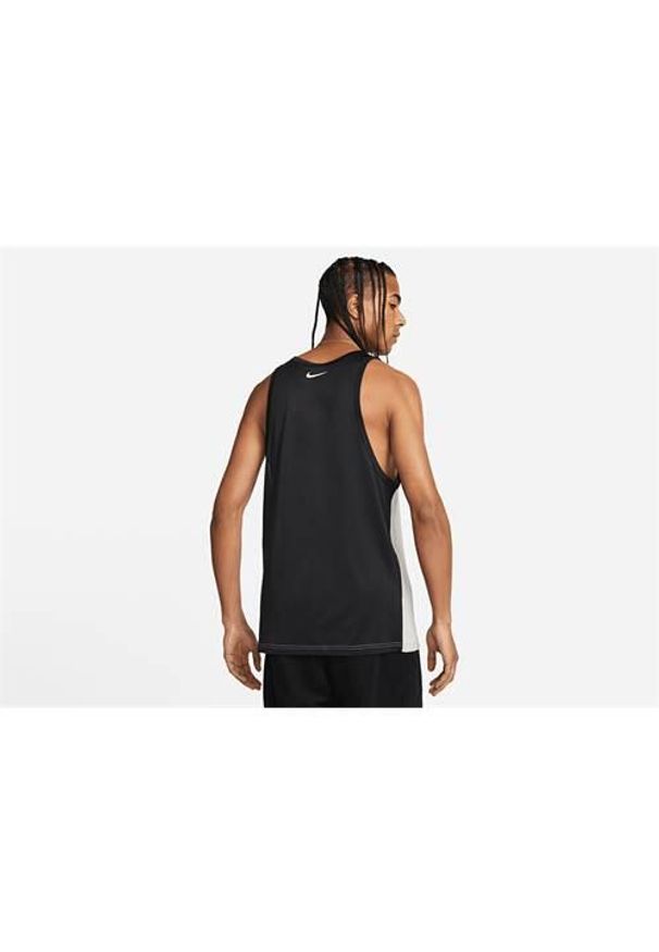 Koszulka treningowa męska Nike Dri-fit Starting Five. Kolor: biały. Materiał: poliester. Długość rękawa: bez rękawów. Technologia: Dri-Fit (Nike)