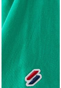 Superdry T-shirt bawełniany kolor zielony. Okazja: na co dzień. Kolor: zielony. Materiał: bawełna. Wzór: nadruk. Styl: casual #4