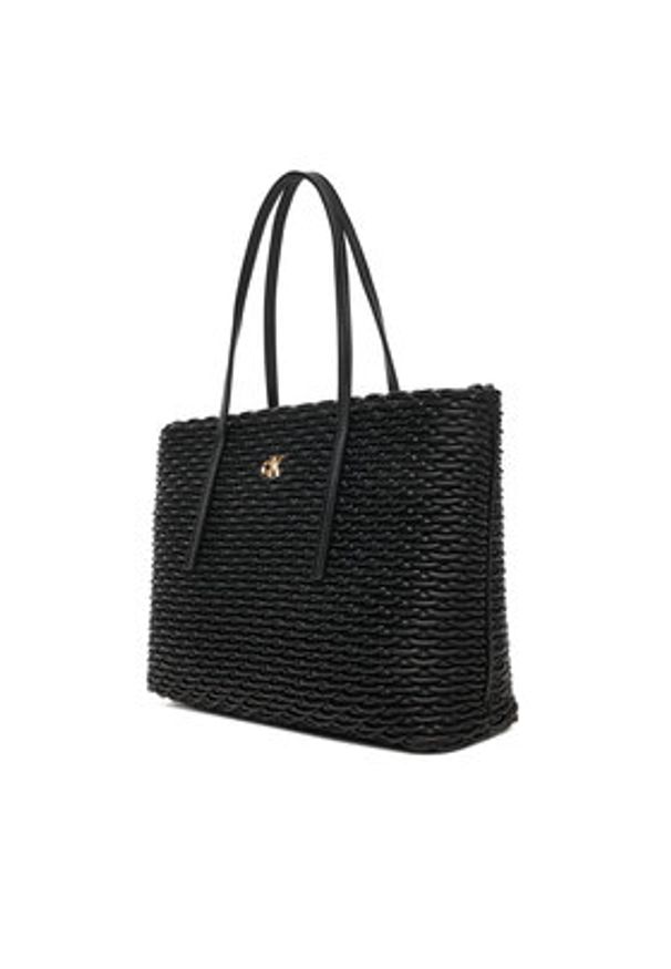 Calvin Klein Torebka LV04F3292G Czarny. Kolor: czarny. Materiał: skórzane