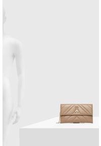 Patrizia Pepe kopertówka skórzana kolor brązowy. Kolor: brązowy. Materiał: skórzane. Rodzaj torebki: na ramię #2