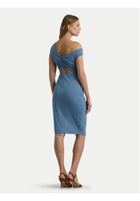 Lauren Ralph Lauren Sukienka koktajlowa 250933454002 Niebieski Slim Fit. Kolor: niebieski. Materiał: syntetyk. Styl: wizytowy