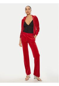 Juicy Couture Spodnie dresowe Del Ray JCAP180 Czerwony Regular Fit. Kolor: czerwony. Materiał: syntetyk #5