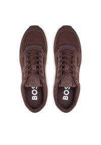 BOSS Sneakersy Kai 50529542 Brązowy. Kolor: brązowy. Materiał: zamsz, skóra #6