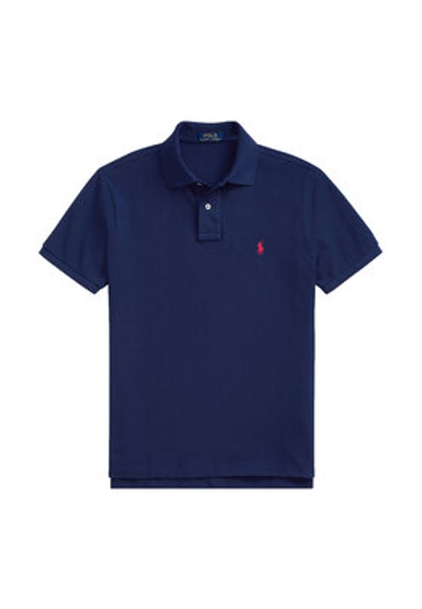Polo Ralph Lauren Polo Core Replen 710782592 Granatowy Custom Slim Fit. Typ kołnierza: polo. Kolor: niebieski. Materiał: bawełna