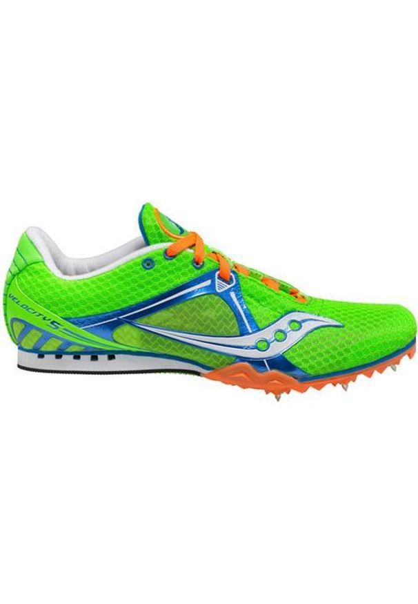 Buty do biegania męskie Saucony Velocity 5. Zapięcie: sznurówki. Kolor: zielony. Materiał: materiał, tkanina, syntetyk. Szerokość cholewki: normalna. Sport: bieganie