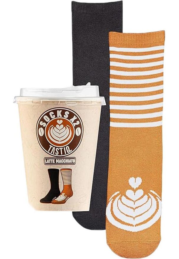 SUMMERTASTIC - Skarpetki Unisex Tastic 2-Pack Latte w Pudełku Prezentowym - Rozmiar 36-41. Kolor: beżowy