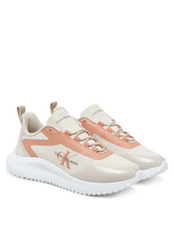 Calvin Klein Jeans Sneakersy Eva Runner Low Lace Mix Ml Wn YW0YW01442 Écru. Materiał: materiał