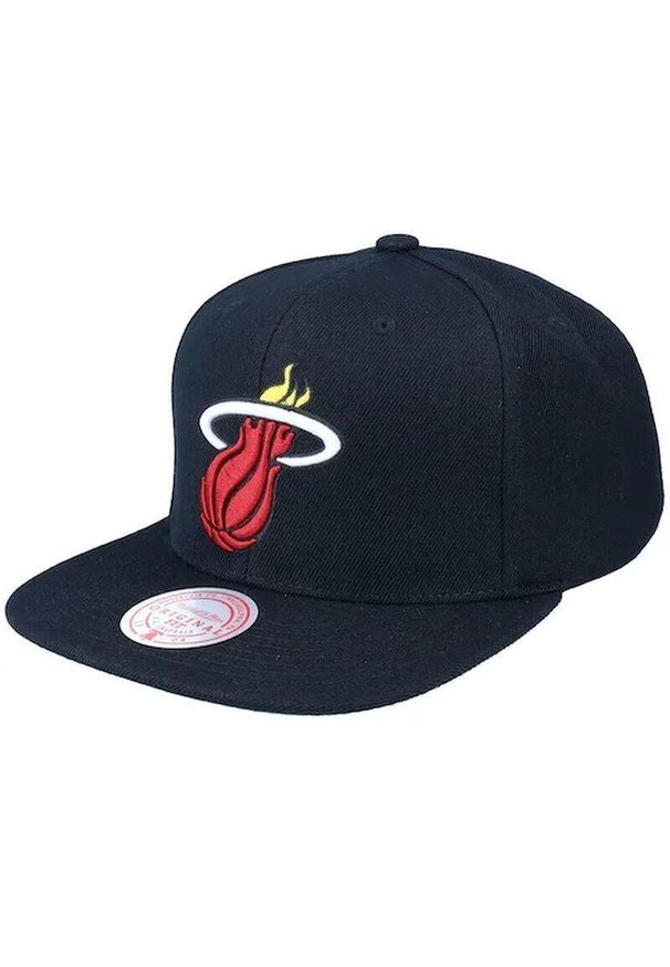 Czapka z daszkiem do koszykówki Mitchell & Ness NBA Miami Heat czarna. Kolor: czarny. Styl: sportowy
