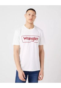 Wrangler - 2PAK WRANGLER FRAME LOGO TEE MĘSKI T-SHIRT KOSZULKA NADRUK MID GREY WHITE. Wzór: nadruk #6