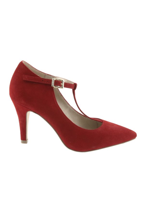 Czółenka damskie czerwone Caprice 24400. Okazja: na co dzień. Kolor: czerwony. Materiał: skóra. Sezon: wiosna, jesień. Styl: casual, elegancki