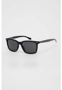 medicine - Medicine okulary przeciwsłoneczne męskie kolor czarny. Kształt: prostokątne. Kolor: czarny #1