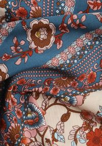 Renee - Beżowo-Granatowa Sukienka Dylina. Kolor: beżowy. Materiał: wiskoza, tkanina. Długość: mini #3