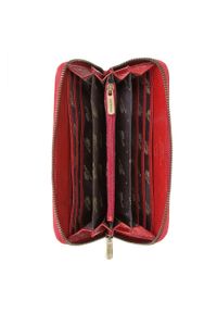 Wittchen - Damski portfel ze skóry retro. Kolor: czerwony. Materiał: skóra #2