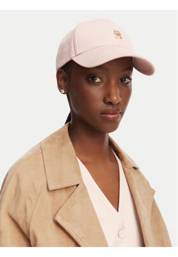 TOMMY HILFIGER - Tommy Hilfiger Czapka z daszkiem Th Elevated Chic Cap AW0AW17631 Różowy. Kolor: różowy. Materiał: bawełna