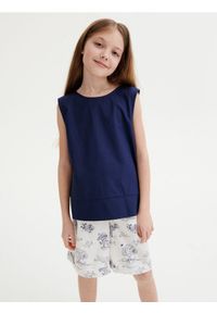 Reserved - Wiskozowa bluzka - granatowy. Kolor: niebieski. Materiał: wiskoza #1