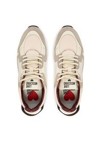 Love Moschino - LOVE MOSCHINO Sneakersy JA15415G0NINE10A Beżowy. Kolor: beżowy. Materiał: skóra, zamsz #5