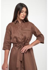 Sukienka lniana szmizjerka Tabella MM. Materiał: len. Typ sukienki: szmizjerki #4