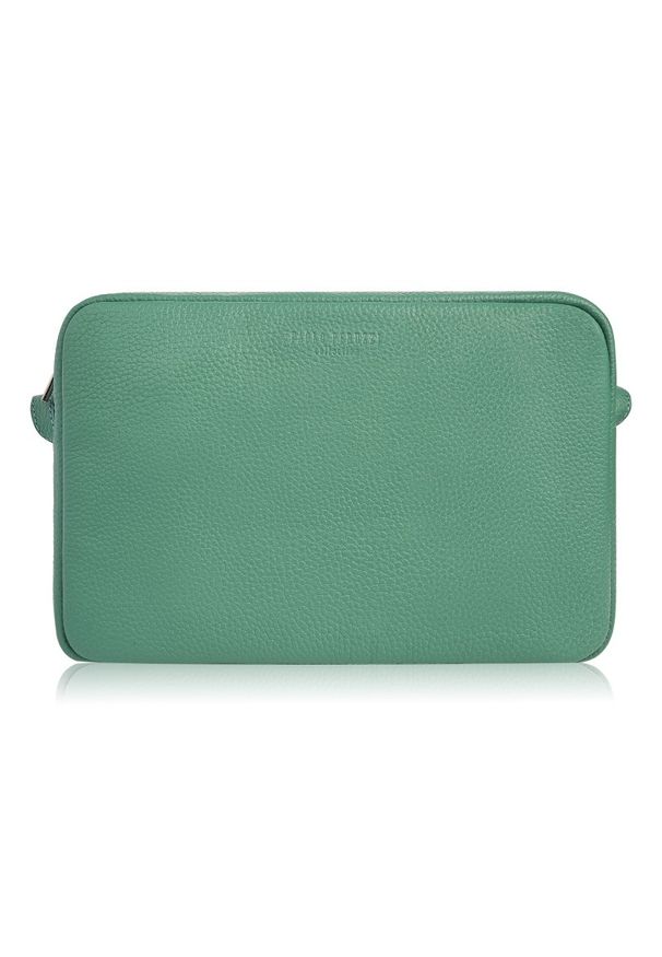 Pudełkowa listonoszka skórzana PAOLO PERUZZI IN-62-MN zielona. Kolor: zielony. Sezon: lato. Materiał: skórzane. Styl: klasyczny, elegancki. Rodzaj torebki: na ramię