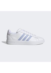 Adidas - Grand Court Cloudfoam Lifestyle Court Comfort Shoes. Kolor: biały, szary, niebieski, wielokolorowy. Materiał: materiał. Model: Adidas Cloudfoam