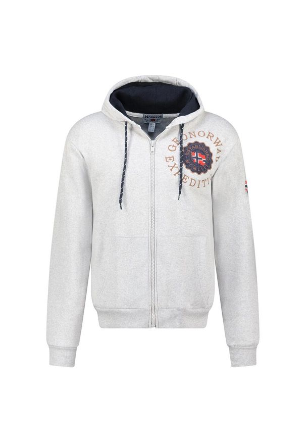 Bluza męska Geographical Norway GAKADO Blended Grey.. Kolor: szary. Materiał: polar. Sezon: wiosna. Sport: turystyka piesza