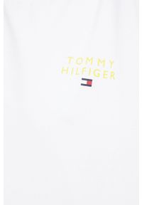 TOMMY HILFIGER - Tommy Hilfiger longsleeve bawełniany lounge kolor biały. Kolor: biały. Materiał: bawełna. Długość rękawa: długi rękaw #4