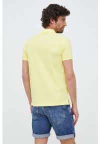 GANT - Gant polo bawełniane kolor żółty. Typ kołnierza: polo. Kolor: żółty. Materiał: bawełna. Długość: krótkie. Wzór: gładki #3