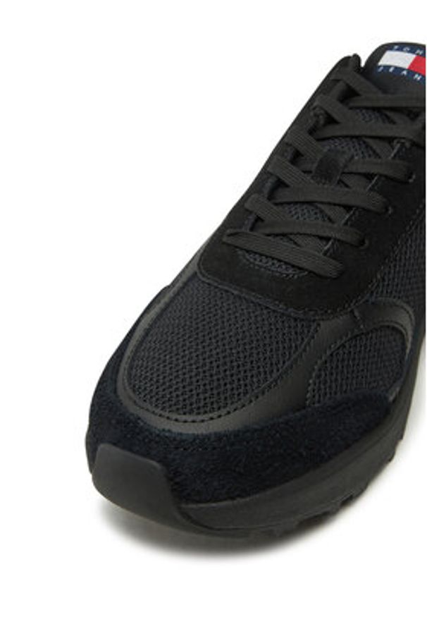 Tommy Jeans Sneakersy Tjm Technical Runner Ess EM0EM01537 Czarny. Kolor: czarny. Materiał: zamsz, skóra