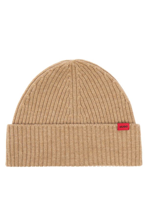 Hugo Czapka Xola 50524570 Beżowy. Kolor: beżowy. Materiał: wełna