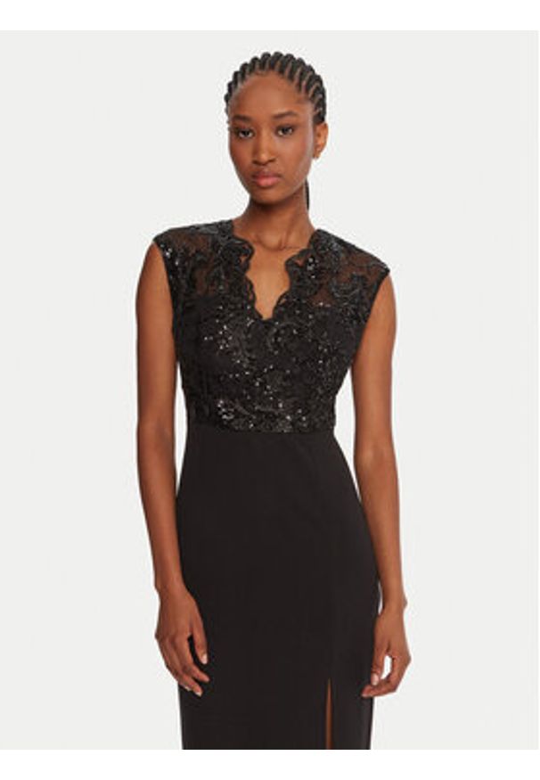 Rinascimento Sukienka wieczorowa CFC0020083002 Czarny Slim Fit. Kolor: czarny. Materiał: syntetyk. Styl: wizytowy