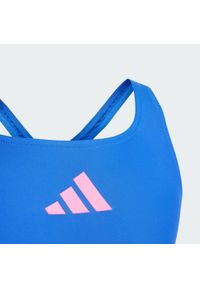 Adidas - Strój kąpielowy dziewczęcy adidas. Kolor: wielokolorowy, różowy, niebieski