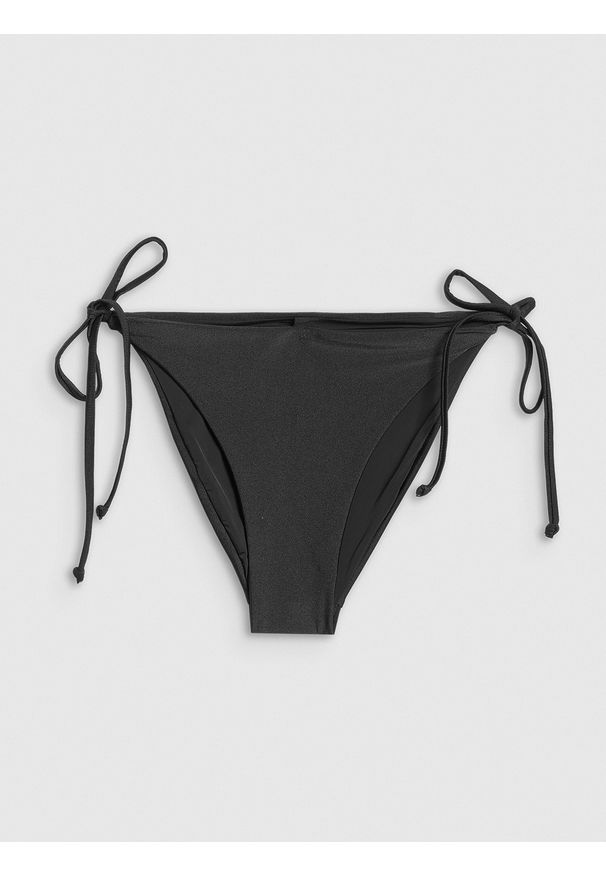 4f - 4F Dół od bikini damski - czarny XS. Kolor: czarny. Materiał: materiał