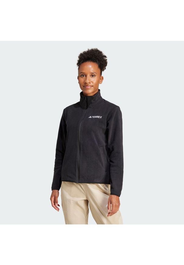 Adidas - Kurtka Multi Essentials Full-Zip Fleece. Kolor: czarny. Materiał: polar, materiał