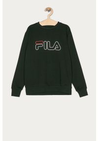 Fila - Bluza dziecięca 134-164 cm. Okazja: na co dzień. Typ kołnierza: bez kaptura. Kolor: czarny. Materiał: bawełna, poliester, dzianina. Wzór: nadruk. Styl: casual #1