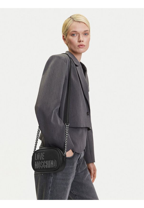 Love Moschino - LOVE MOSCHINO Torebka JC4026PP1MKD000B Czarny. Kolor: czarny. Materiał: skórzane