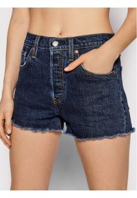 Levi's® Szorty jeansowe 501® Original 56327-0222 Granatowy Regular Fit. Kolor: niebieski. Materiał: jeans, bawełna