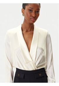 Elisabetta Franchi Body CB-007-57E2-V490 Beżowy Regular Fit. Kolor: beżowy. Materiał: jedwab #3