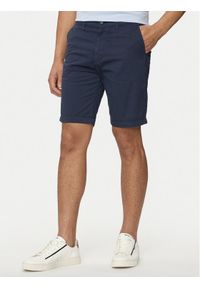 BOSS - Boss Szorty materiałowe Chino-Slim-Shorts 50513035 Granatowy Slim Fit. Kolor: niebieski. Materiał: bawełna