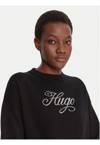 Hugo - HUGO Sweter Slogix_B 50548145 Czarny Relaxed Fit. Kolor: czarny. Materiał: syntetyk, wiskoza #2