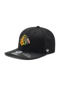 47 Brand Czapka z daszkiem Nhl Chicago Blackhawks H-CLZOE04WBP-BKB Czarny. Kolor: czarny. Materiał: materiał