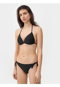 4f - 4F Góra od bikini z materiałów z recyklingu damska S. Kolor: czarny. Materiał: materiał