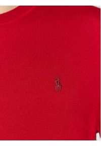 Polo Ralph Lauren Sweter 710876846009 Czerwony Slim Fit. Typ kołnierza: polo. Kolor: czerwony. Materiał: wełna #5