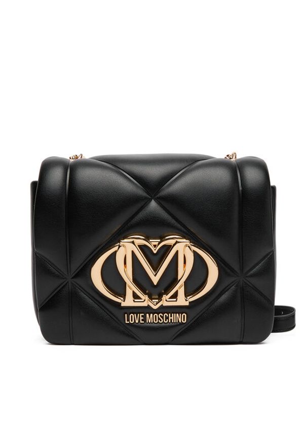 Love Moschino - LOVE MOSCHINO Torebka JC4188PP0NLC0000 Czarny. Kolor: czarny. Materiał: skórzane