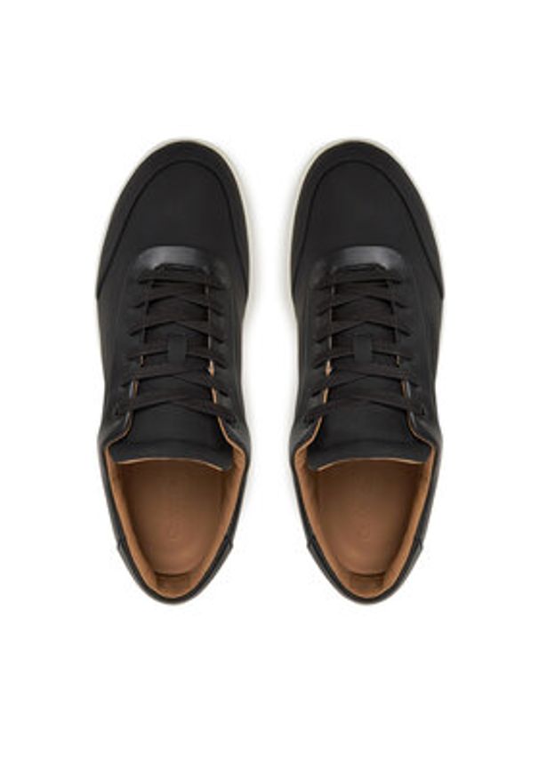 Calvin Klein Sneakersy Low Top Lace Up Oxford Rubb Lth HM0HM01708 Czarny. Kolor: czarny. Materiał: nubuk, skóra