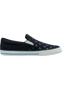 Buty Helly Hansen Copenhagen Slip-On W 11485 597 niebieskie. Zapięcie: bez zapięcia. Kolor: niebieski. Materiał: guma. Szerokość cholewki: normalna. Wzór: aplikacja