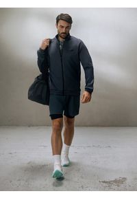 4f - 4F Bluza treningowa regular bez kaptura męska - szara XXL. Typ kołnierza: bez kaptura. Kolor: szary. Długość rękawa: raglanowy rękaw. Styl: sportowy #1