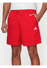 Adidas - adidas Szorty sportowe Essentials Chelsea Small Logo IC9394 Czerwony Regular Fit. Kolor: czerwony. Materiał: syntetyk. Styl: sportowy